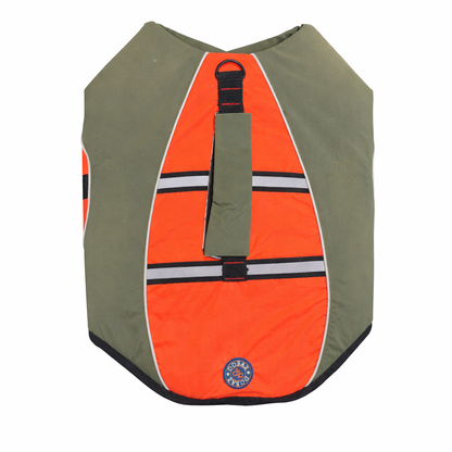 ‘Dog Life Jacket’ Water Safety Vest for Dogs & Cats Olive Green/Orange